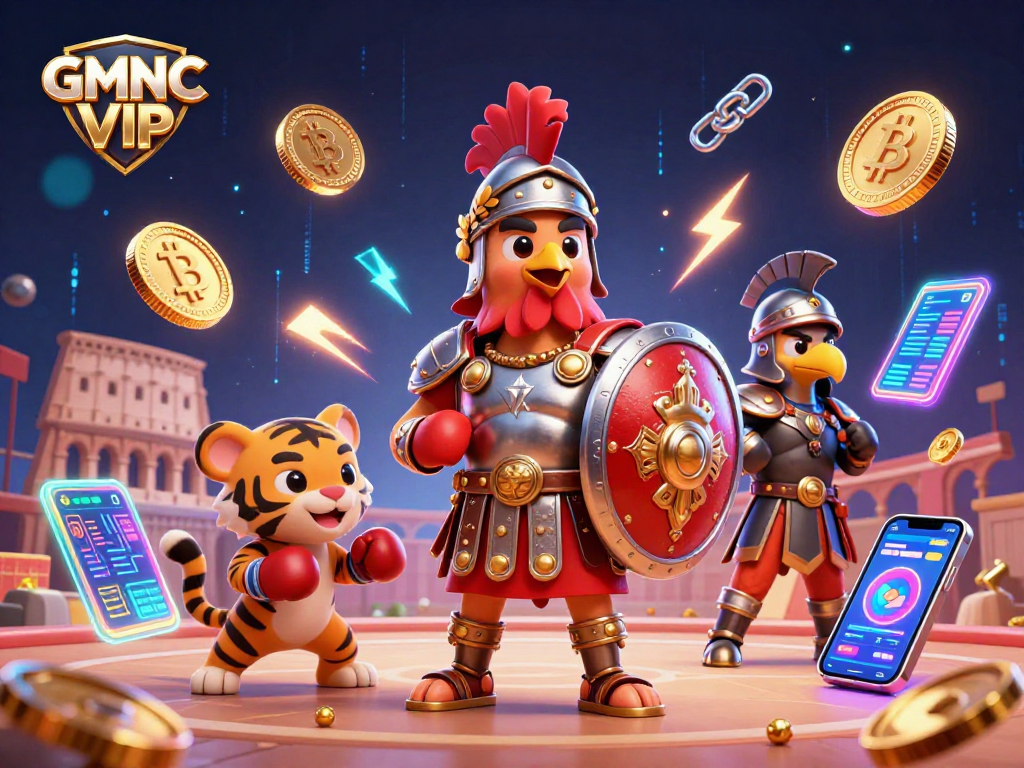 Engage with GMNC VIP in a dynamic 3D casino scene illustrating fun and strategy in online betting.