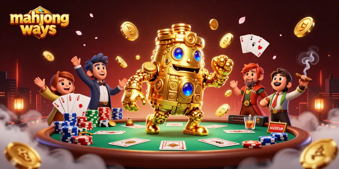 Engage in mahjong ways thrill with golden golem and rich casino elements showcasing excitement.